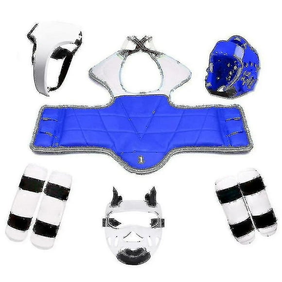 Taekwondo Fivepiece Set Taekwondo Protective Gear Helmet Armor Kickboxing Boxing Glove Taekwondo Equipment Head Protector3