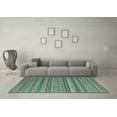 thumbnail image 3 of Ahgly Company Indoor Square Abstract Light Blue Modern Area Rugs, 5' Square, 3 of 4