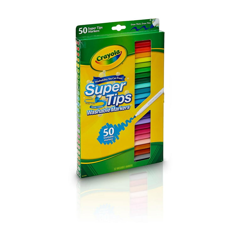 Crayola 50ct Washable Super Tips Markers 50 Color Variety