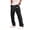 Black, variant on GrmtClth Mens Pants Comfort‑style Side White Double Stripe With Label Drawstring Elastic Waist Trousers Daily Street Wear Navy L
