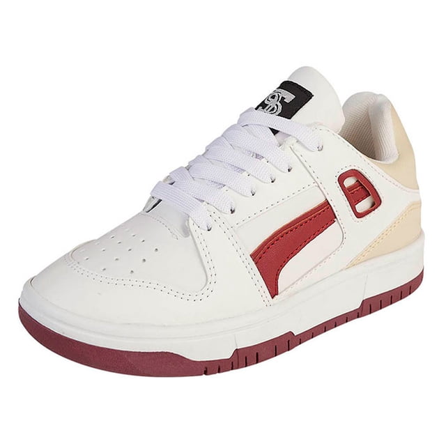 Tenis Urbano Para Mujer CASTALIA 600-90 Blanco con Vino