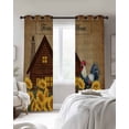 thumbnail image 3 of Sunflowers Roosters Blackout Curtains 84 Inches Long, Vintage Farmhouse Farm Countryside Thermal Insulated Black Out Curtains, Darkening Window Curtain Drapes for Bedroom Living Room 42"x84" 2 Panels, 3 of 9