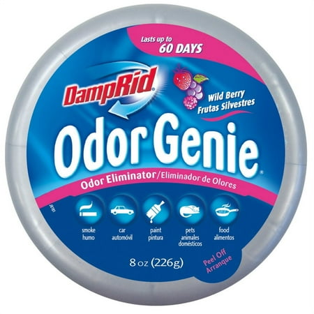 Damp Rid FG69H Genie Odor Eliminator, Wild Berry Scent, 8 Oz, Each