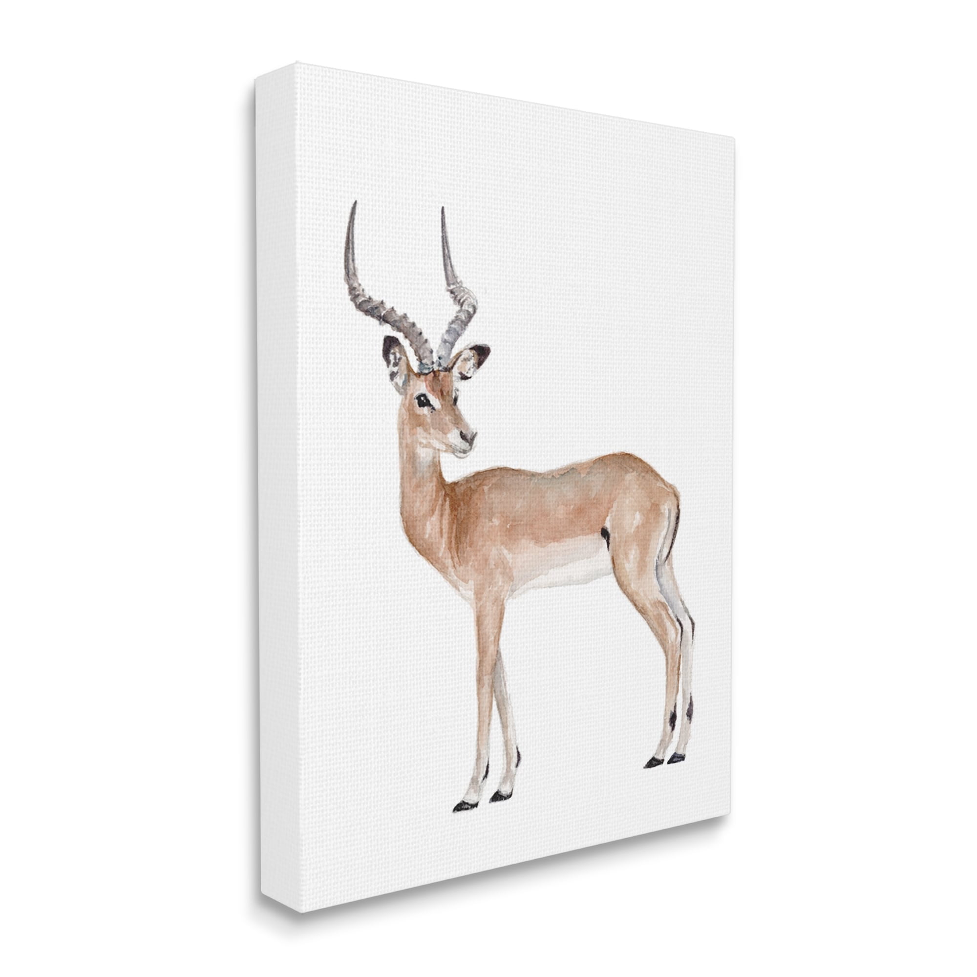 Stupell Industries Impala Antelope Watercolor Portrait Children's Wild Animal, 36 x 48,Design by Fox Hollow Studios