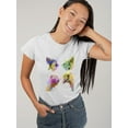 thumbnail image 2 of Rainbow Splash Ostriches T-Shirt Women -Fab Funky Designs, Female Small, 2 of 4