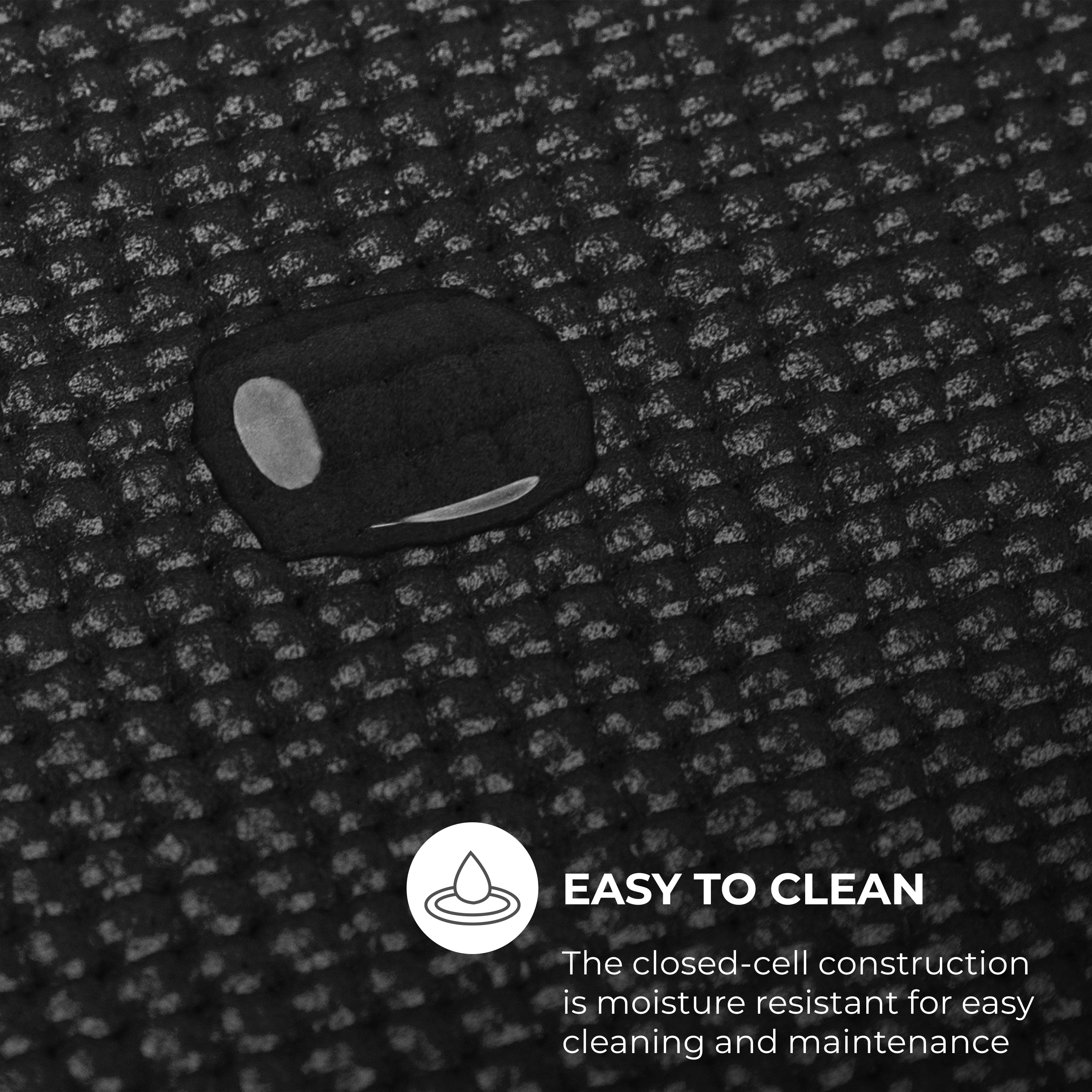 Ascend Thick Yoga Mat Roll (24"x 6mm x 50 ft) (Black)
