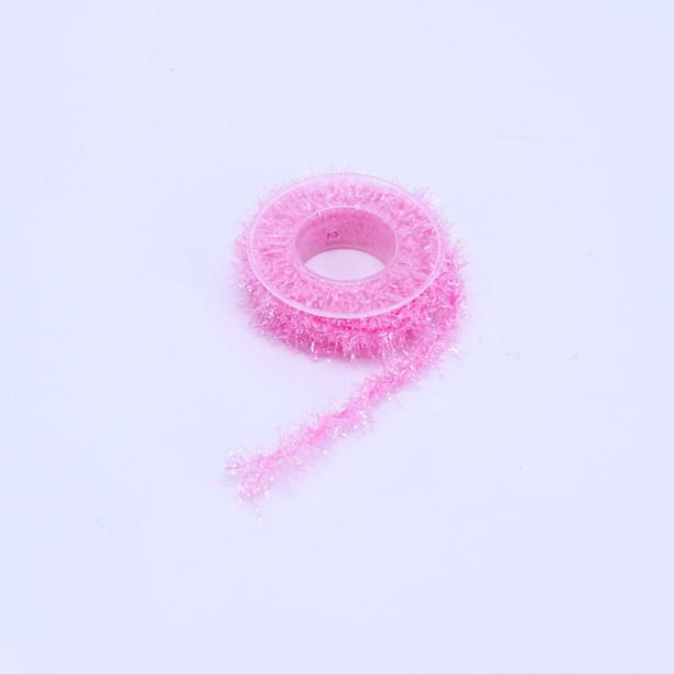 Nvzi 3 yardas de cuerda decorativa para árbol de Navidad, cinta con purpurina para colgar, para bodas, cumpleaños, fiestas de Año Nuevo, Navidad, decoración del hogar, color rosa