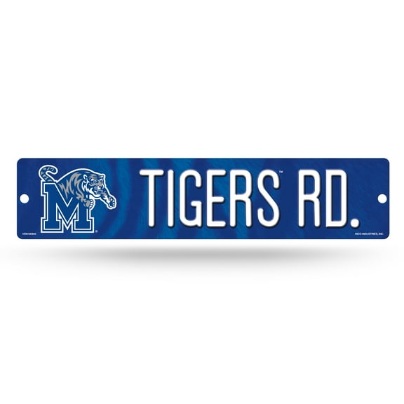 MEMPHIS TIGERS PLASTIC STREET SIGN