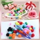 thumbnail image 5 of Bolas de Pompones Esponjosos, 120 Pcs de Tamaños Asortidos Mini PomPoms para Manualidades Fabricación de Joyas Blanco/Azul/Rosa, 5 of 6