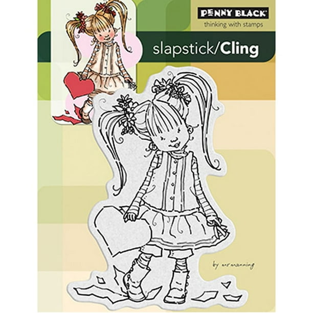 Penny Black Cling Rubber Stamp 4"X6"Her Heart