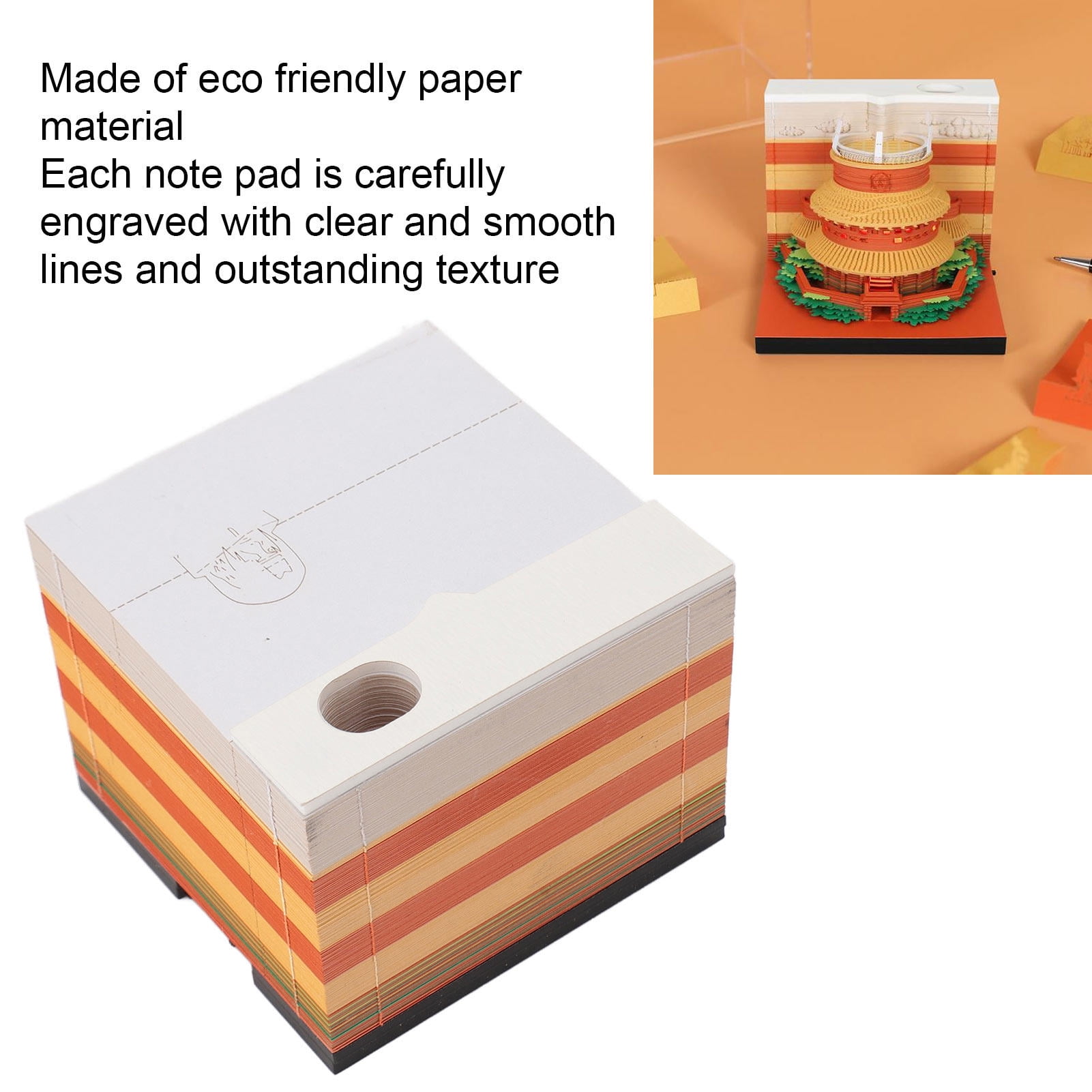 BIMZUC 3D Anime Memo Pad – Eco‑Friendly Paper Sculpture, Hand‑Cut Design, Dual‑Use Notebook & Desktop Ornament