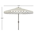 thumbnail image 5 of Safavieh Elegant 9' Market Auto Tilt Patio Umbrella, White/Black, 5 of 7
