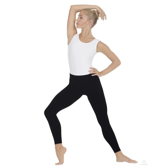 EuroSkins 34944-B-S Active Sealess Microfiber Ankle Leggings, Black - Small