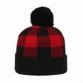 thumbnail image 4 of Outdoor Cap KNF-PLD Buffalo Plaid Acrylic Knit Watch Cap-Red/Black, 4 of 4