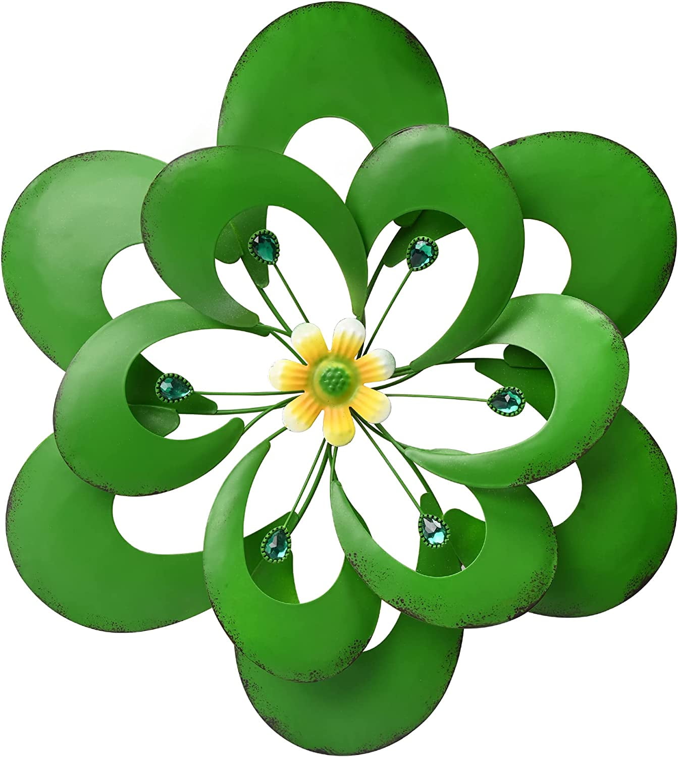 WENYLE Large Metal Flower Wall Decor Succulent Wall Sculpture Indoor