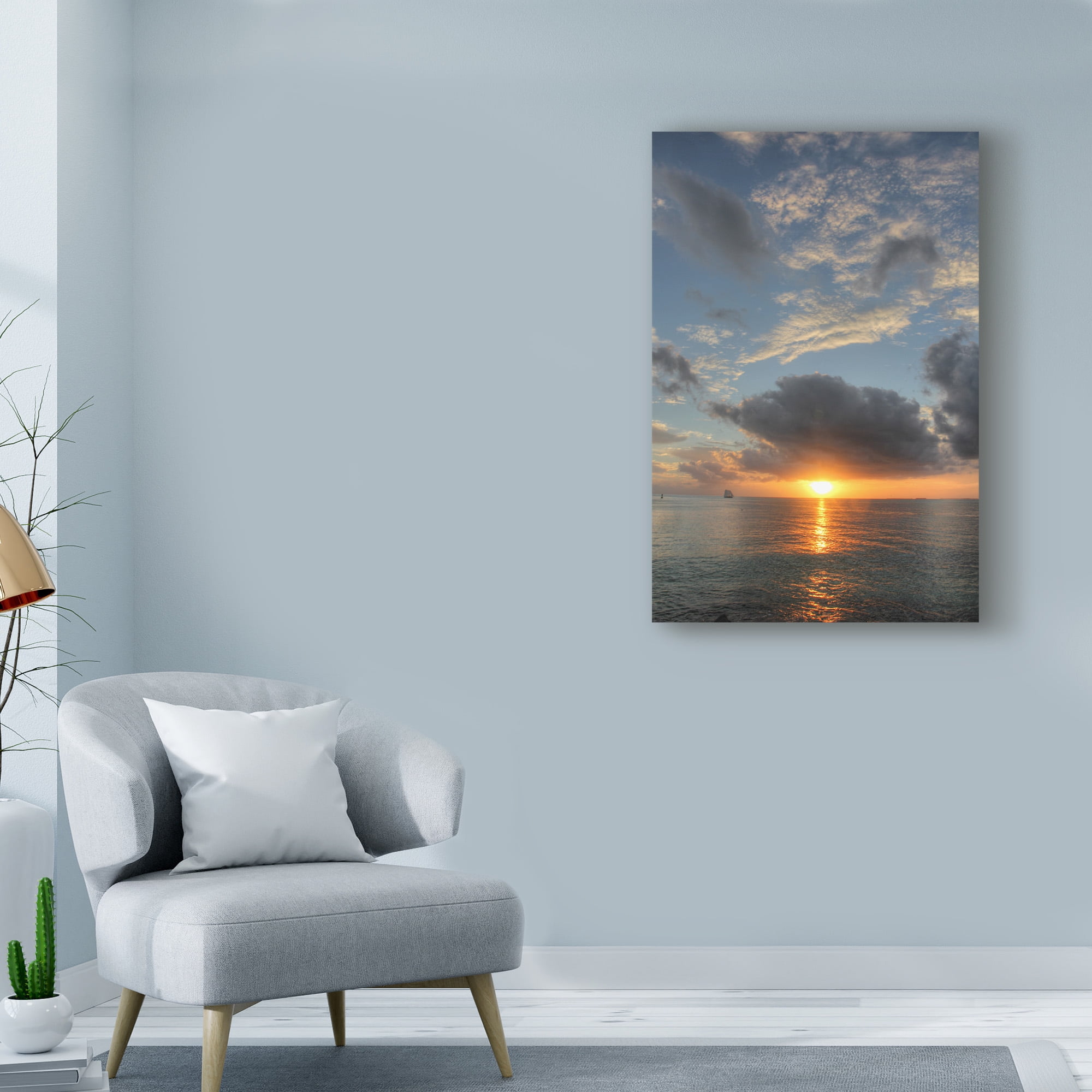 Trademark Fine Art 'Vertical Sunset' Canvas Art by Robert Goldwitz