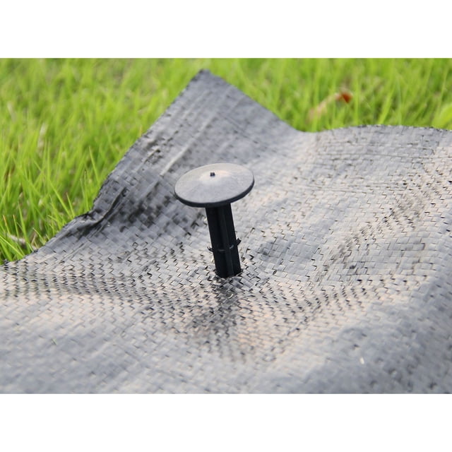 FOMIYES 100Ud Estacas Robustas De Plástico Negro Para Fijar Carpa O Lona Con Seis Púas Que Aseguran