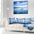 thumbnail image 3 of Designart White Clouds and Blue Sea - Seascape Throw Pillow - 16x16, 3 of 5