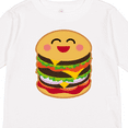 thumbnail image 4 of Inktastic Hamburger Kawaii Boys or Girls Long Sleeve Toddler T-Shirt, 4 of 5