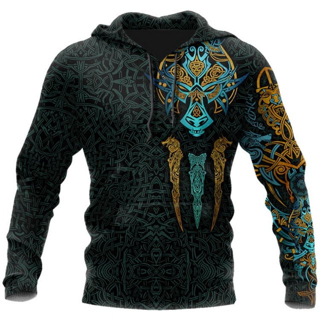 Chandails à Capuchon pour Hommes Imprimé Animal cool street (F, tTP)