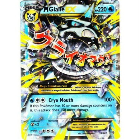 Pokemon X & Y BREAKthrough Single Card Holo Rare Mega Glalie-EX (Pokemon X And Y Best Mega Evolution)