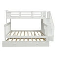 thumbnail image 5 of Twin over Full Bunk Bed with Trundle and Storage Shelves, White, 5 of 7