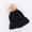 Black, variant on CaiJunJia Womens Winter Beanie Hat, Warm Fleece Lined Knitted Soft Ski Cuff Cap with Pom Pom