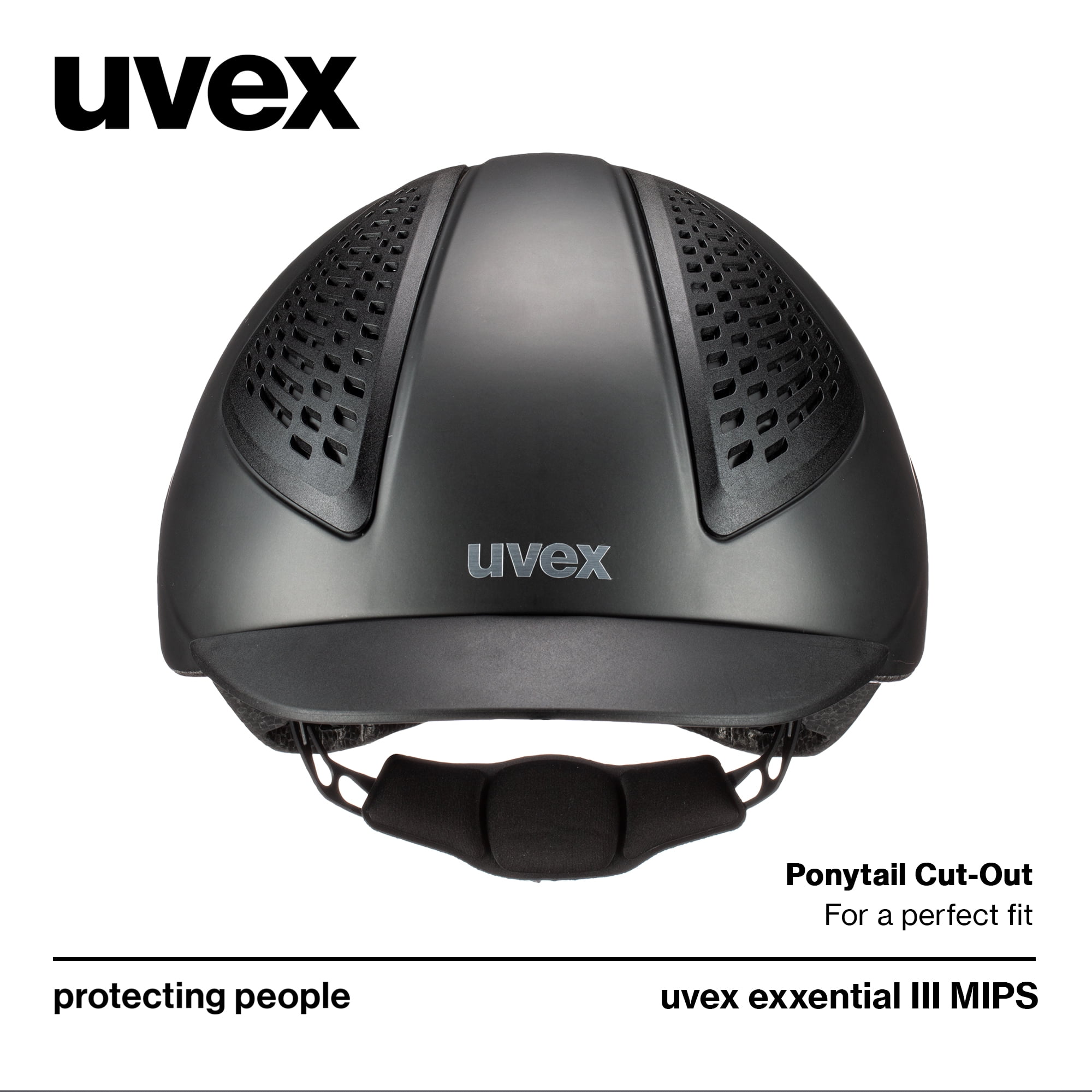 Uvex Exxential III MIPS – Adjustable and Lightweight Equestrian Helmet for Adults - Black Matte, Size m-l