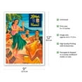 thumbnail image 2 of Libby’s Hawaii - Hawaiian Hula Dancer at Luau Beach Party - Vintage Canned Pineapple Juice Advertisement by Lafferty c.1957 - Master Art Print (Unframed) 9in x 12in, 2 of 4