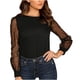thumbnail image 1 of Moda mujer cuello redondo Casual sólido manga larga blusa camiseta básica Tops Fridja hkj1902, 1 of 9