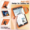 thumbnail image 3 of AVAWO Case for iPad 9th/8th/7th Generation (2021/2020/2019), iPad 10.2 Case with Pencil Holder & Kickstand, Hybrid Shockproof Protective Cover Case for iPad 9 8 7 Gen 10.2",Orange+Black, 3 of 8
