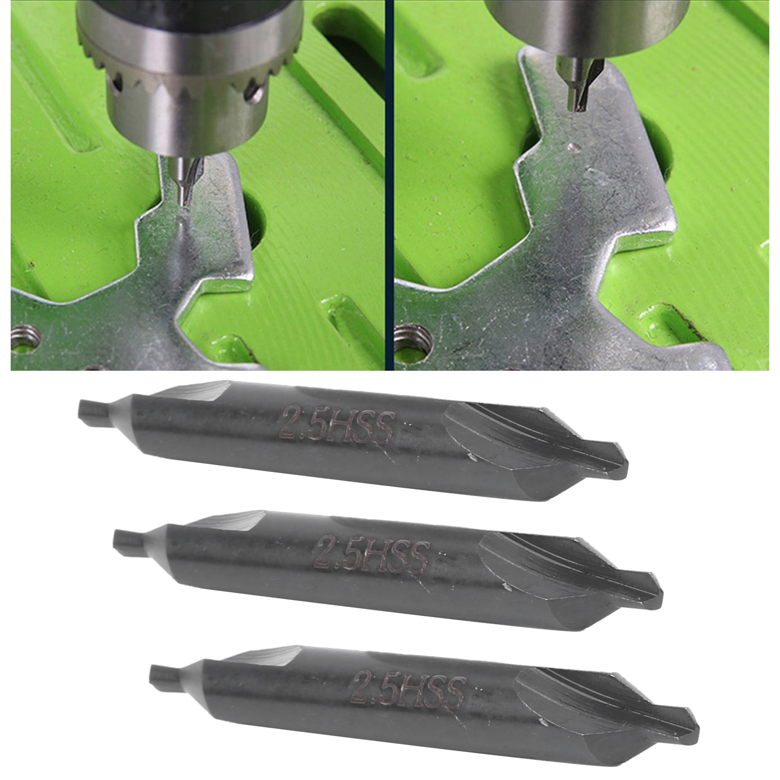 10pcs Heat‑Resistant 2mm A‑Type Center Drill Enlarged Chip Flute for Bench Drills Milling Machines and Machining Centers 2mm Center Drill 