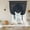 Navy, Bronze, Charcoal, Indigo, variant on Blue Spiders Web Halloween Tie Up Curtains 45 Inches Long, Kitchen Window Curtains Over Sink, Vintage Floral Luxury Abstract Small Window Curtains Balloon Curtains Valances for Bedroom/Cafe 34"x45"