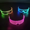 thumbnail image 3 of New Colorful LED Glasses Women Men Decor Eyewear Luminous Party Glasses Glowing For  Rave Night Club Bar  Dancing Party, 3 of 10
