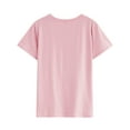 thumbnail image 4 of TWZH Women Heart Graphic Print Round Neck Valentine Day T-Shirt, 4 of 6