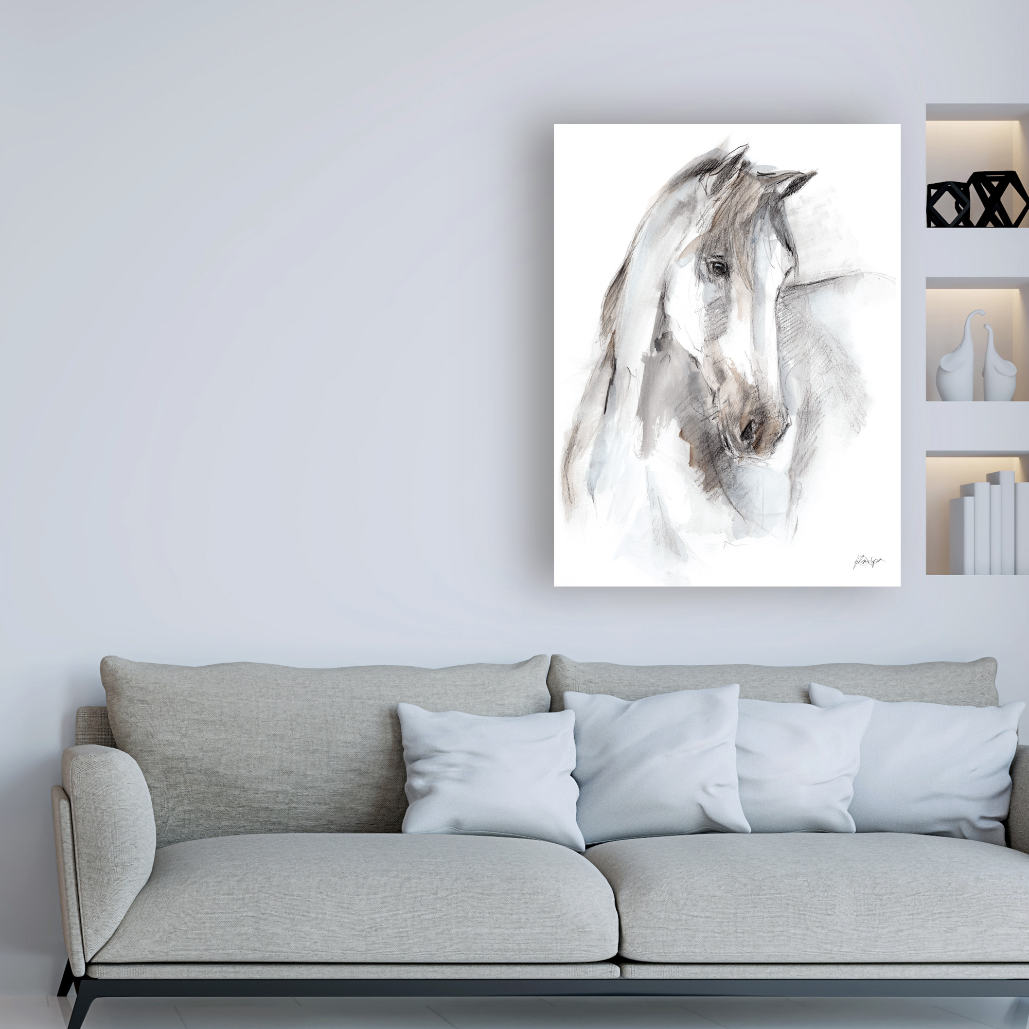 Trademark Fine Art 'Watercolor Equine Study I' Canvas Art by Ethan Harper