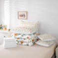thumbnail image 6 of Homewish Spring Flower 7pcs Bedding Comforter Set,Country Flower Floral Queen Bedding Sets,Beige Orange Green Queen Sheet Sets For Girl Kids,Breathable Home Decor Reversible, 6 of 8