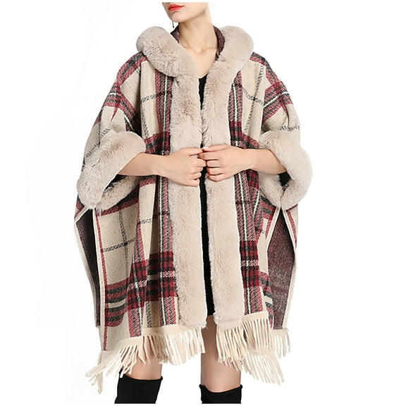 MuZeFu Scarf Scarves for Women Womens Warm Long Shawl Wraps Women's Warm Wool Collar Shawl Hooded Cloak Large Knitting Cardigan Loose Coat