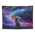 thumbnail image 5 of Orinice  Cat and Whale Tapestries Large Size 80x60 Inch Abstract Art Astronomy Galaxy Cosmos Constellation Magic Sky Tapestry for Bedroom Aesthetic Home Living Room College Dorm Wall Tapestry Painting, 5 of 6