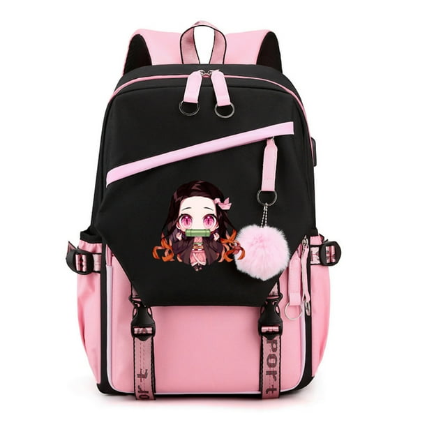 Mochila escolar de anime Demons Slayers para niños