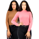 thumbnail image 1 of Set De Dos Sueteres para Mujer Unitalla Casual Sweater Dama Diseño Canale de Moda A Relieve Abrigo Ligero Invierno Blusa Manga Larga Multilooks Elegante o Casual, 1 of 5
