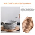 thumbnail image 6 of OFFIGAM Stone Bowl Mat with Wooden Base, Tableware Placemat for Kitchen and Home Use, 6 of 8