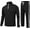Black, variant on Men's Tracksuits Athletic 2 Piece Set 1/4 Zipper Casual Jogging Suit Gym Sportswear Carbon Gray L