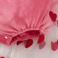 thumbnail image 5 of Okbabeha Baby Girl Valentines Day Outfits Halter Sleeveless Romper Dress Heart Print  one-piece  Bodysuit with Tutu Tulle Skirt Hem, 5 of 7