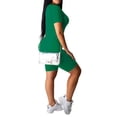 thumbnail image 2 of Kmbangi Women 2PCS Sports Set   +Slim Solid Color Top Short High Waist Pants Tracksuit Set, 2 of 6