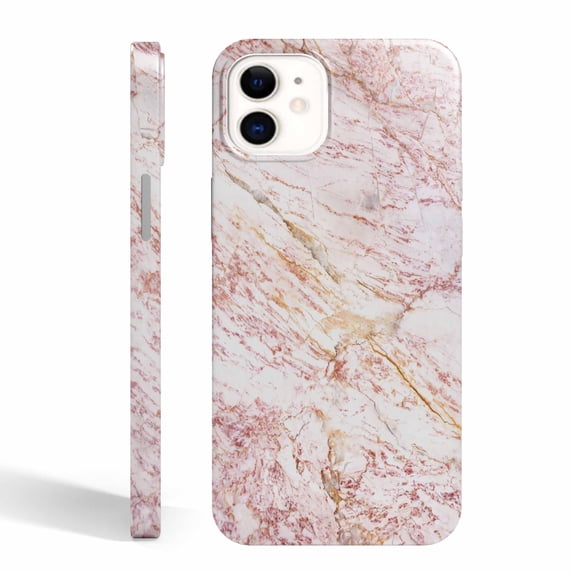 Tobelint Real Marble Texture Case for iPhone 12, Slim Full Protective Cover with Side Print #53
