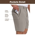 thumbnail image 7 of PULI Men’s Big & Tall Golf Shorts 10" Inseam Stretch Quick Dry Waterproof Lightweight Hiking Casual Shorts, 7 of 7