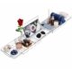 thumbnail image 1 of Estantería transparente para tina, bandeja expandible sobre tina, tabla de mesa de baño de pie, 1 of 8