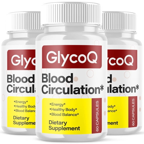 GlycoQ Blood Support Pills Advanced Formula Vitamin Supplement Glyco Q 180 Capsules