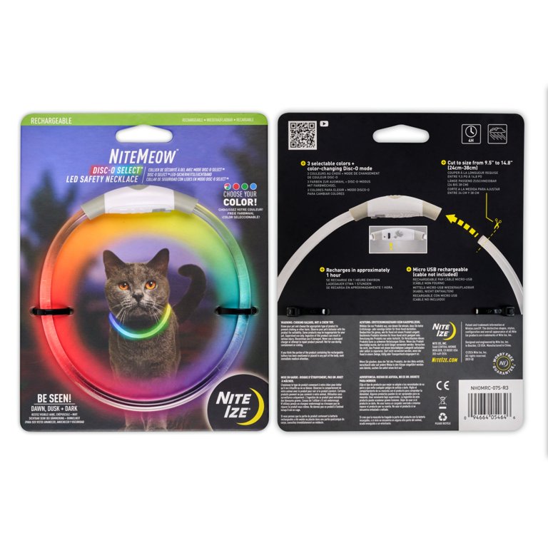 Nite Ize NiteMeow Rechargeable LED Safety Necklace - Cat